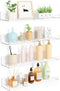 Upsimples 4 Pack Acrylic Shelves for Wall Storage - 15" Floating Bookshelves for Kids, Clear Display Shelf Organizer