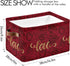 senya Valentine's Day Large Storage Basket, Foldable with Handles, Romantic Rose Fabric Organizer Bag