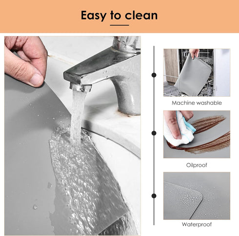 Heat Resistant Mats for Kitchen Countertop, Large 19.6"x27.5“ Nonslip Silicone Placemat, Nonstick Waterproof Craft Mat