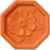 JBK Pottery Terracotta Brown Sugar Saver Handmade Terra Cotta Keeper with Decorative Flower Discs Food-Safe, Made