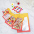 100 Pcs Resealable Mylar Ziplock Food Storage Bags, Gradient Color Smell Proof Bag with Clear Window for Coffee Beans,