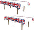 Beistle 2-Pack Union Jack Rectangular Plastic Tablecovers, 54” x 108” Royal English Party Decorations