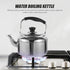 KALLORY 1pc Stainless Steel Teapot, Camping Water Kettle, Stainless Steel Tea Kettle for Stove Top