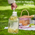 4 Pack 2 1/2 2 64 Oz Syntic Qt Glass Milk Bottles with Handle and Airtight Reusable Screw Lids, Gal Glass Water & Juice