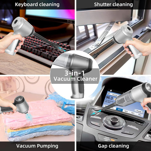 Wireless Handheld Car Vacuum Cleaner and Blower, 12000PA Strong Suction Cordless Vacuum