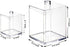 Youngever Clear Plastic Apothecary Jar, Square Shape (15 Ounce and 60 Ounce)