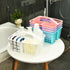 ALINK Plastic Shower Caddy Basket - Portable Divided Cleaning Supply Storage Organizer with Handle for Bathroom (White)