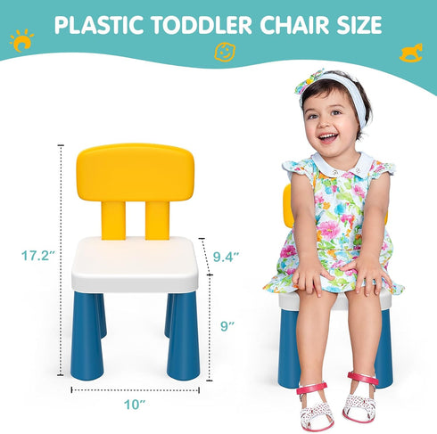 2 3 OCATO Plastic Toddler Chairs: Pcs Kids Chairs for Table Step Stool Lightweight Indoor or Outdoor School Camping