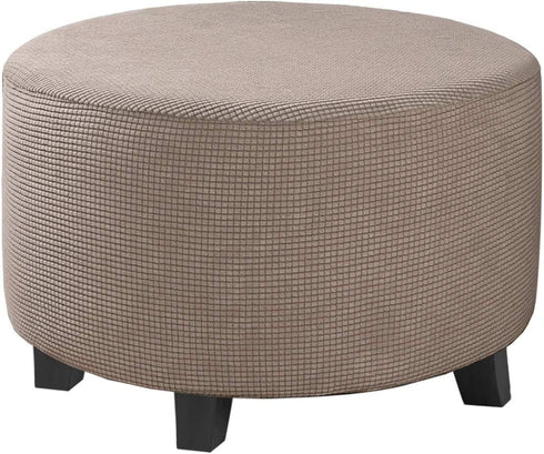 ADPON Ottoman Cover Stretch Ottoman Slipcover Round Ottoman Storage Cover Folding Stool