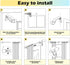 Matte Black Curtain Rods Set, 5/8 inch Splicing Drapery Rods, Size: 18 to 60 Inches (1.5-5 Feet)