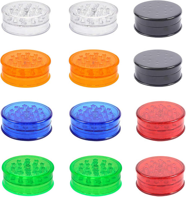 Omypuehen 12 Pack Herb Grinder, 2.3in Small Spice Grinder With Storage, Portable And