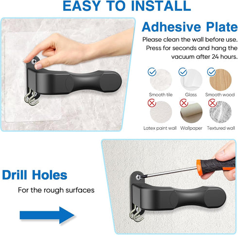 Wall Mount Holder for Shark IX141 IZ562H IZ682H IZ361H IZ462H Pet Cordless Stick Vacuum, Compatible with Dyson V10 V11