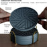 Angardy Homeware Set 6 Silicone Coasters for Drinks of & Gold Holder with Smart and Modern Groove Patterns - protecs
