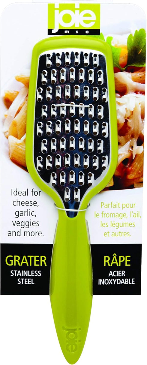 Joie Hand Grater, Compact Shredder with Ergonomic Handle, Ideal for Cheese and Vegetables, Stainless Steel