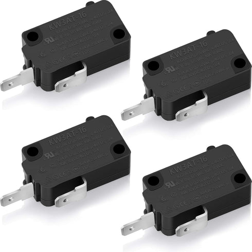 4 Pieces Microwave Oven Door Switches KW3AT-16 Replacement Parts Compatible with SZM-V16-FD-63