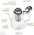 Glass Teapot, Zpose 1200ml (40oz) Teapot with Removable Infuser for Loose Tea and Blooming Tea, Stovetop Safe Tea Kettle, Borosilicate Glass Tea Pot with Scale Line, Gift Box for Tea Maker by zpose