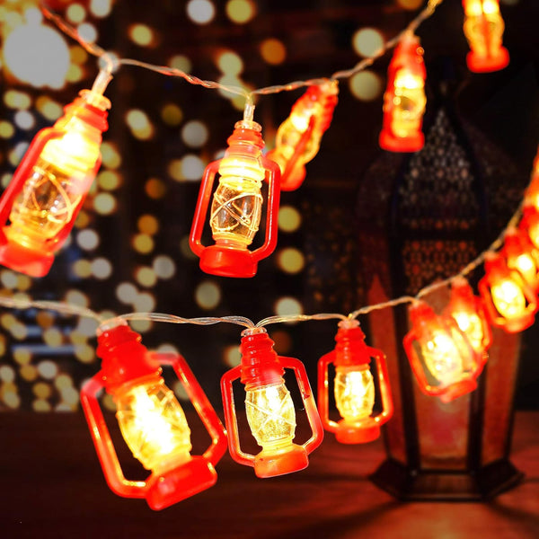 AceList 30 LED Red Lantern String Lights for Bedroom Patio Garden Holiday