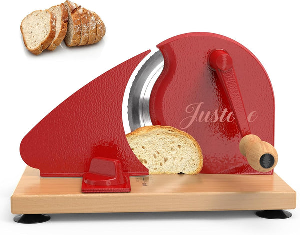Justore Manual Bread Slicer for Homemade Bread, Adjustable Thickness and Evenly Slicing, Sourdough