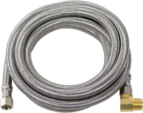 Certified Appliance Accessories Dishwasher Hose with 90 Degree MIP Elbow, Water Supply Line, 8 Feet, PVC Core with Premium Braided Stainless Steel by Certified Appliance Accessories