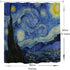 IcosaMro Starry Night Shower Curtain with Hooks, V. Gogh Stars Art Decorative Bath Decorations - 71Wx72L, Blue