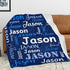 Gudina Personalized Baby Blankets and Throws, Custom Blanket with Name, Personalized Valentines Blanket Gifts for Kids