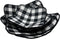 4 Pieces Microwave Bowl Holders Set, Heat Resistant Potholder Protector, Large Hot Pads, Black & White Plaid