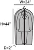 Covermates Keepsakes Deluxe Garment Bag Set - Premium Polyester, Full Length Zipper, ID Window, Black