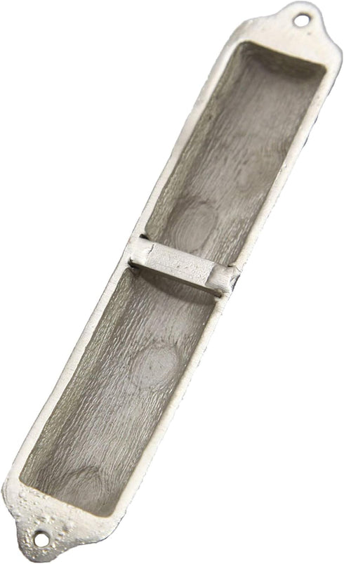 Mezuzah Case - Pomegranate Tree Design Crafted in Pewter, Jerusalem Judaica Door Mezuza Case, 4" White Wedding Color