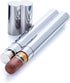 Viski Stainless Steel Cigar Holder with 2 oz Liquor Flask, Slim Single Cigar Case, Silver, Set of 1 for Whiskey