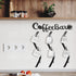 9 Peryiter Coffee Cup Holder Coffee Mug Wall Rack Mounted with Bar Shelf Curve Metal Cup Rack Wall Hanging Holder