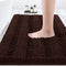 Striped Brown Toilet Bathroom Rug Mat 20" x 24", Ultra Soft Non Slip Chenille Bath Rugs for Bathroom, Bedroom, Kitchen