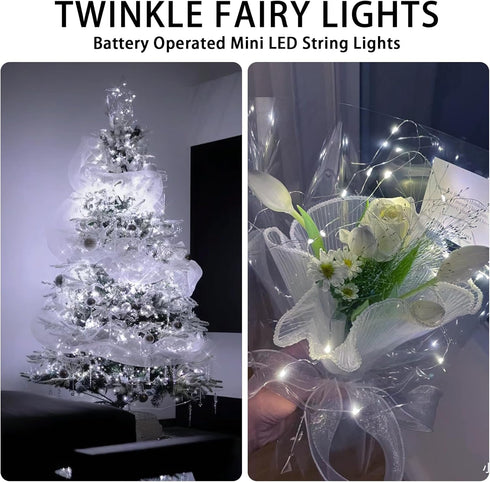12 Pack 7ft 20 (12, White Fairy Lights Battery Operated, LED Mini String Twinkle Lights for Christmas Halloween Easter
