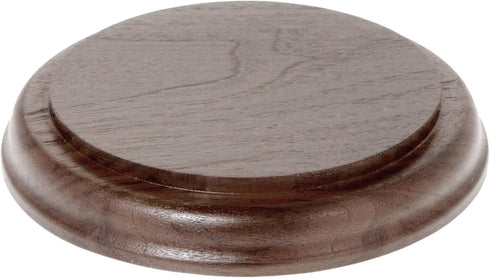 Plymor Solid Walnut Round Wood Display Base with Ogee Edge, 4.75" W