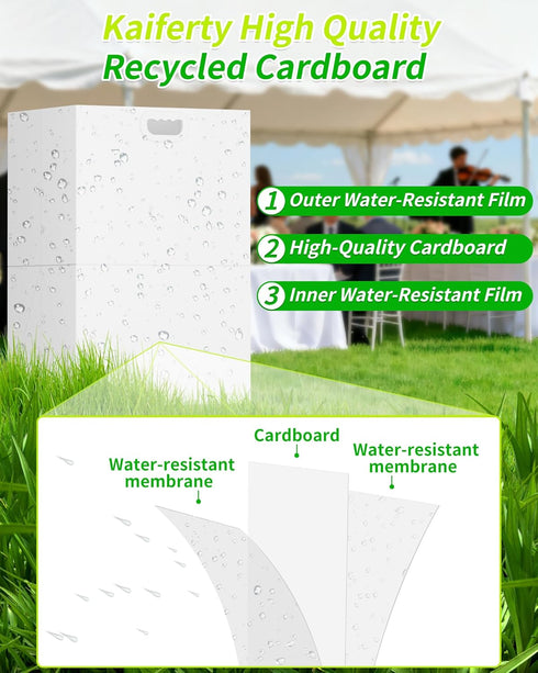13 2 Pack Kaiferty Gallon Disposable Trash Cans for Parties, Extra Large Collapsible Pop Up Trash Can with Handles