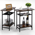 Tedheve Narrow Side Table Set of 2 for Small Spaces, 3-Tier End Table