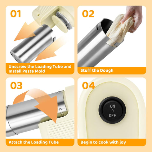 5 1 In Automatic Electric Pasta Maker - Handheld Pasta Maker Machine for Homemade Pasta, DIY Appam, Idiyappam, Cordless