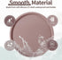 NIUnie 9" Countertop Silicone Bathroom Tray, Round Reddish Brown Vanity Organizer Decorative Tray for Soap, Candle