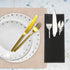 Leather Cutlery Sleeve Utensil Holders, Pouch Bags for Knife and Fork Silverware, 2 Pcs (Black) for Table Decorations