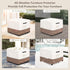 22W 22D 18H Inches Patio Ottoman Cover Waterproof Heavy Duty Square Outdoor Ottoman Covers, x x Patio Furniture