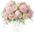 OHYGGE Tribe Glare Artificial Flower Silk Peony Bouquets, Set of 2 Hygrangea Carnations for Table Wedding Home