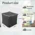 17x17in Louis Donn Geometric Unstuffed Pouf Cover Cotton Poufs with White Piping Contact Stiching Footstool Rest Soft