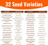|15,000 32 2026 Open Seed Vault Heirloom Seeds | Seed Types | Survival Seeds | Season | Non GMO Vegetable and Fruit