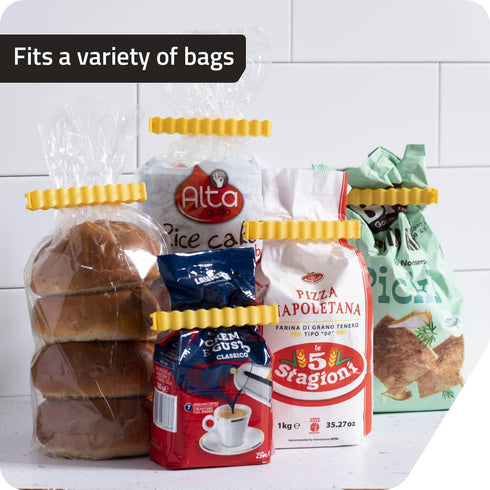 Fries Clips, 12 Cute French-Fries-Shaped Bag Clips, Fun Bag Clips for Food in a Magnetic Box, Cute Kitchen Accessories