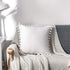 CAWANFLY Set of 2 Decorative Throw Pillow Covers with Cute Pom Pom, Soft Cushion Case for Couch Sofa Bed 18x18Inch