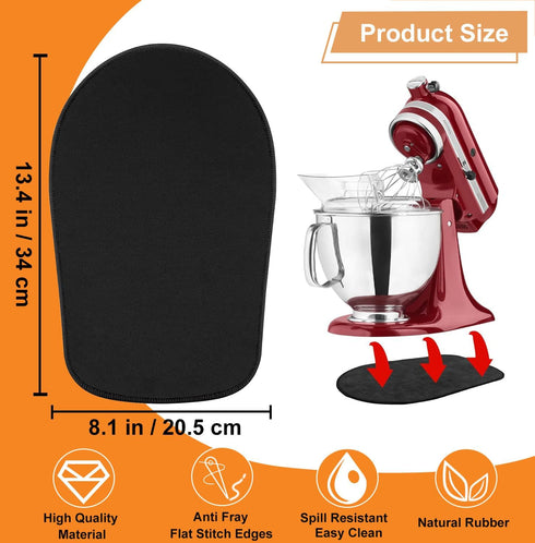 Sliding Mat for Kitchenaid Mixer, Kitchen Appliance Slide Mats Pads, Slide Tray Mixer Mover Slider Mat Pad Compatible with Kitchenaid 4.5-5 Qt Tilt-Head Stand Mixer,Kitchen aid Mixers Accessories by BESIMLI
