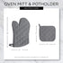 DII Basic Terry Collection Quilted Potholder, 100% Cotton, Wine, 3 Piece