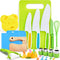 Hilsoeet 26PCS Kids Knives for Real Cooking, Wooden Kids Kitchen Knife Set