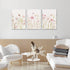 3 12x16in MTFBWY Piece Pink Wildflower Canvas Wall Art, Vintage Floral Botanical Prints, Sage Green Flower Pictures