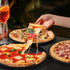 P&P CHEF 13½ Inch Pizza Pan Set, 3 Pack Nonstick Round Pizza Trays for Oven Baking, Stainless Steel Core, Black