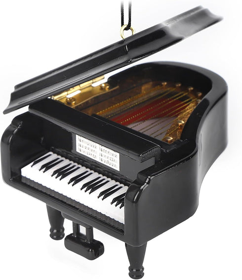 Broadway Gifts 3.5" Black Wood Grand Piano Ornament, Decoration for Piano Players